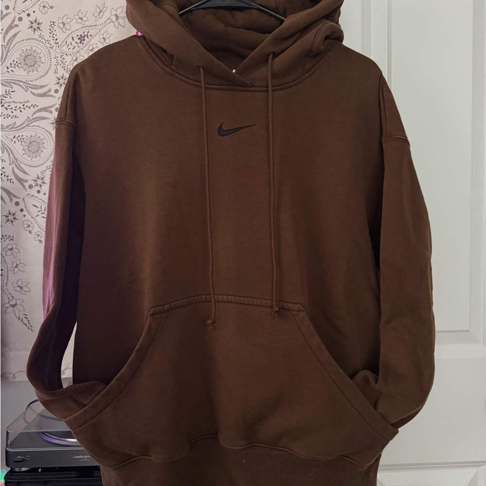 Nike Men's Chocolate Brown Hoodie